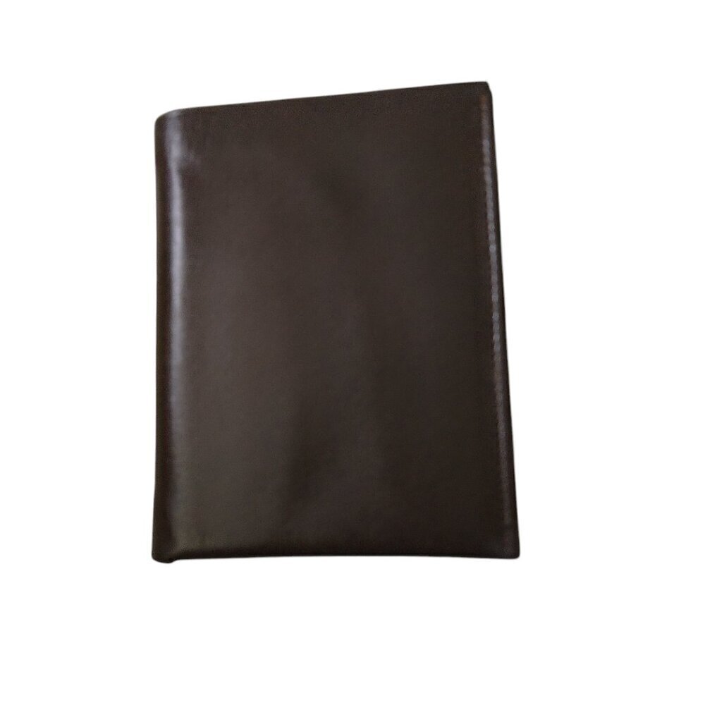EK ENGER KRESS Leather Bifold Wallet Dark Brown Classic Vintage NEW